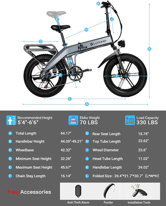 Comprar Folding Electric Bike for Adults,750W BaFang Motor,31MPH 60Miles  Range,48V 15AH Removable Lithium-Battery,20 Fat Tire E-Bikes for Adults  with Anti-Thief Alarm, Hydraulic Disc Brakes, 7-Speed en USA desde Costa  Rica
